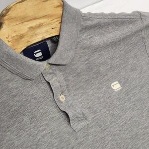 G-Star Raw Polo Shirt Gray Large Logo